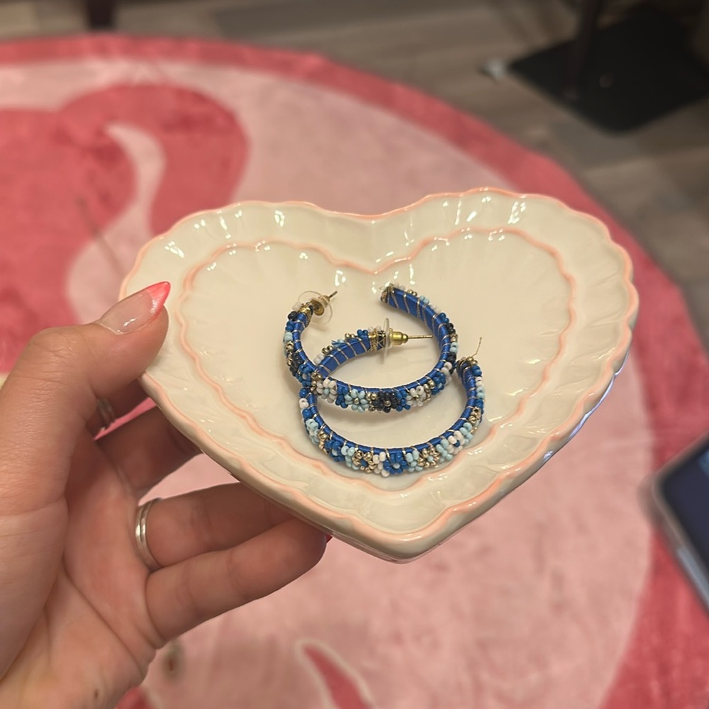 BLUE Beaded earrings